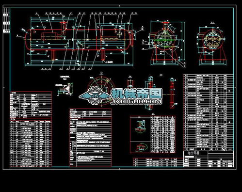 油分离器装配图下载 332.18k,dwg格式 机械cad图纸